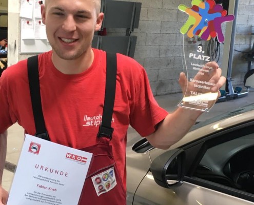 3. Platz Fabian Kneß vom Lehrbetrieb Stippich GmbH