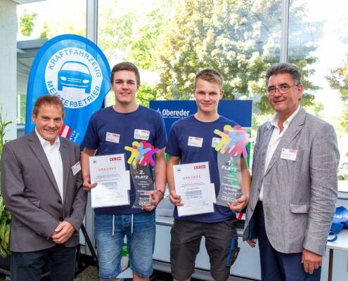 Platz 1 und 2 mit Stoff und Aichwadler